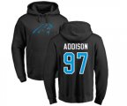 Carolina Panthers #97 Mario Addison Black Name & Number Logo Pullover Hoodie
