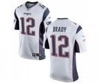 New England Patriots #12 Tom Brady Game White Football Jersey