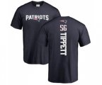 New England Patriots #56 Andre Tippett Navy Blue Backer T-Shirt