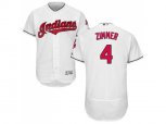 Cleveland Indians #4 Bradley Zimmer White Flexbase Authentic Collection Stitched MLB Jersey