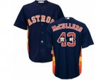 Houston Astros #43 Lance McCullers Authentic Navy Blue Team Logo Fashion Cool Base MLB Jersey