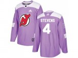 New Jersey Devils #4 Scott Stevens Purple Authentic Fights Cancer Stitched NHL Jersey