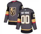 Vegas Golden Knights Customized Premier Gray Home Hockey Jersey