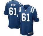 Indianapolis Colts #61 J'Marcus Webb Game Royal Blue Team Color Football Jersey