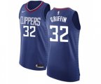 Los Angeles Clippers #32 Blake Griffin Authentic Blue Road Basketball Jersey - Icon Edition