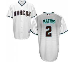 Arizona Diamondbacks #2 Jeff Mathis Replica White Capri Cool Base Baseball Jersey