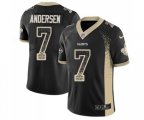 New Orleans Saints #7 Morten Andersen Limited Black Rush Drift Fashion Football Jersey