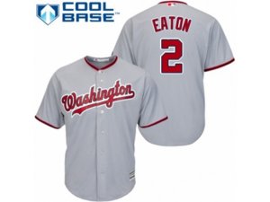 Washington Nationals #2 Adam Eaton Replica Grey Road Cool Base MLB Jersey