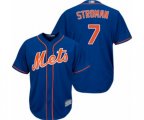 New York Mets #7 Marcus Stroman Replica Royal Blue Alternate Home Cool Base Baseball Jersey