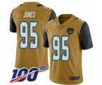 Jacksonville Jaguars #95 Abry Jones Limited Gold Rush Vapor Untouchable 100th Season Football Jersey