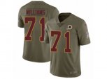 Washington Redskins #71 Trent Williams Limited Olive 2017 Salute to Service NFL Jersey