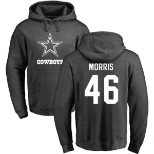 Dallas Cowboys #46 Alfred Morris Ash One Color Pullover Hoodie