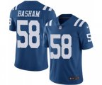 Indianapolis Colts #58 Tarell Basham Limited Royal Blue Rush Vapor Untouchable Football Jersey