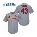 St. Louis Cardinals #43 Dakota Hudson Authentic Grey Road Cool Base Baseball Player Jersey