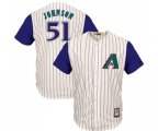 Arizona Diamondbacks #51 Randy Johnson Authentic Cream Cooperstown Throwback Baseball Jersey