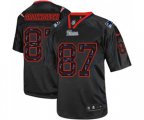 New England Patriots #87 Rob Gronkowski Elite New Lights Out Black Football Jersey