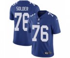 New York Giants #76 Nate Solder Royal Blue Team Color Vapor Untouchable Limited Player Football Jersey