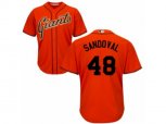 San Francisco Giants #48 Pablo Sandoval Replica Orange Alternate Cool Base MLB Jersey