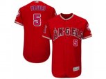 Los Angeles Angels of Anaheim #5 Albert Pujols Red Flexbase Authentic Collection MLB Jersey