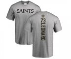 New Orleans Saints #73 Rick Leonard Ash Backer T-Shirt