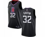 Los Angeles Clippers #32 Blake Griffin Authentic Black Alternate Basketball Jersey Statement Edition