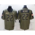 Tennessee Titans #22 Derrick Henry Nike Olive 2021 Salute To Service Limited Player Jersey
