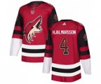 Arizona Coyotes #4 Niklas Hjalmarsson Authentic Maroon Drift Fashion Hockey Jersey