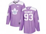 Toronto Maple Leafs #93 Doug Gilmour Purple Authentic Fights Cancer Stitched NHL Jersey
