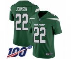 New York Jets #22 Trumaine Johnson Green Team Color Vapor Untouchable Limited Player 100th Season Football Jersey