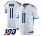 Tennessee Titans #11 A.J. Brown White Vapor Untouchable Limited Player 100th Season Football Jersey