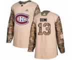 Montreal Canadiens #13 Max Domi Authentic Camo Veterans Day Practice NHL Jersey