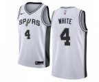 San Antonio Spurs #4 Derrick White Swingman White Home Basketball Jersey - Association Edition