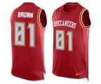 Tampa Bay Buccaneers #81 Antonio Brown Red Team Color Stitched NFL Limited Tank Top Jersey