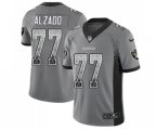 Oakland Raiders #77 Lyle Alzado Limited Gray Rush Drift Fashion Football Jersey