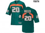 Youth Miami Hurricanes Ed Reed #20 College Football Jersey - Green