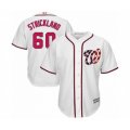 Washington Nationals #60 Hunter Strickland Authentic White Home Cool Base Baseball Player Jersey