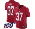 New York Giants #37 Julian Love Red Limited Red Inverted Legend 100th Season Football Jersey