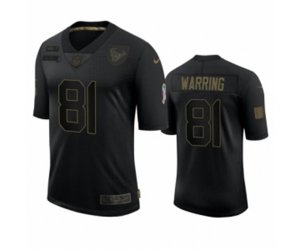 Houston Texans #81 Kahale Warring Black 2020 Salute to Service Limited Jersey