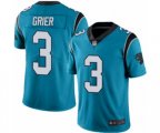 Carolina Panthers #3 Will Grier Limited Blue Rush Vapor Untouchable Football Jersey