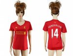 Women Liverpool #14 Henderson Red Home Soccer Club Jersey