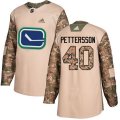 Vancouver Canucks #40 Elias Pettersson Camo Authentic 2017 Veterans Day Stitched NHL Jersey