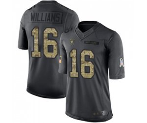 Oakland Raiders #16 Tyrell Williams Limited Black 2016 Salute to Service Football Jersey