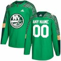 New York Islanders adidas Green St. Patrick's Day Custom Practice Jersey