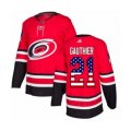 Carolina Hurricanes #21 Julien Gauthier Authentic Red USA Flag Fashion NHL Jersey