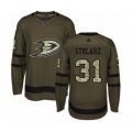 Anaheim Ducks #31 Anthony Stolarz Authentic Green Salute to Service Hockey Jersey