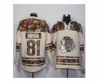 Chicago Blackhawks #81 Marian Hossa Cream Camo Stitched NHL Jersey