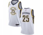 Indiana Pacers #25 Al Jefferson Authentic White Basketball Jersey - Association Edition