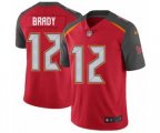 Tampa Bay Buccaneers #12 Tom Brady Red Team Color Vapor Untouchable Limited Player Football Jersey