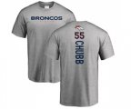 Denver Broncos #55 Bradley Chubb Ash Backer T-Shirt