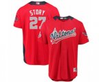 Colorado Rockies #27 Trevor Story Game Red National League 2018 MLB All-Star MLB Jersey
